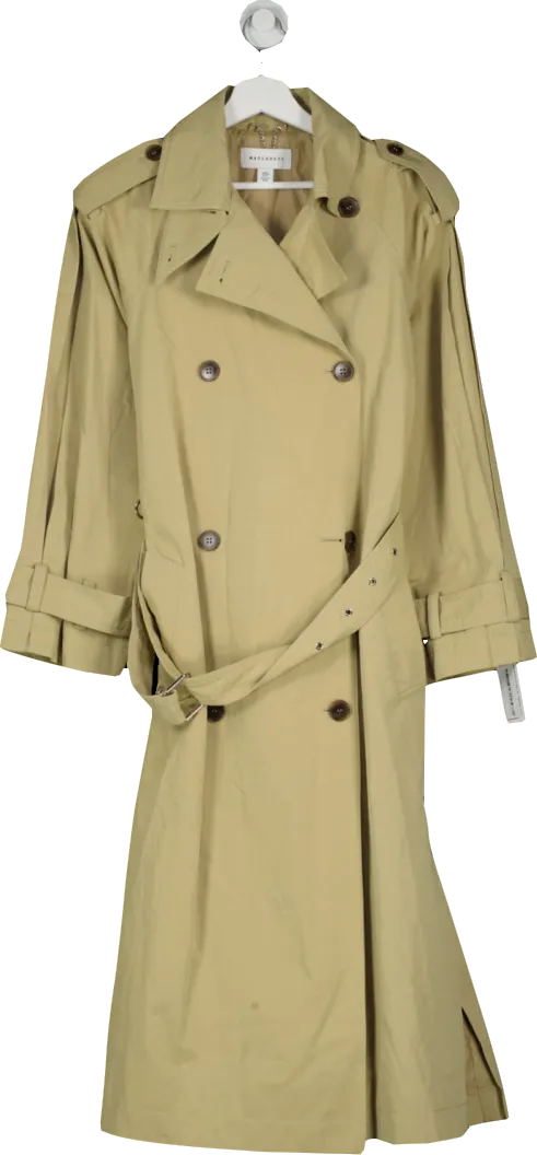 Warehouse Green Maxi Trench Coat UK 8