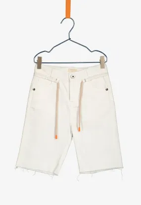 White Denim Short Pants