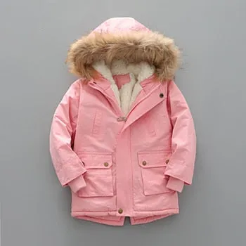 Windbreaker Fur Collar  Hooded Coats