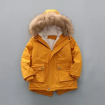 Windbreaker Fur Collar  Hooded Coats