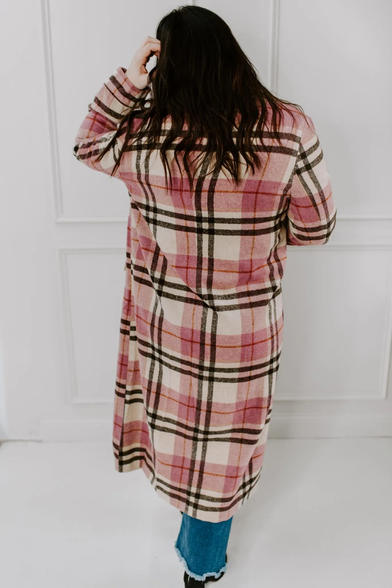 Winding Roads Plaid Midi Coat